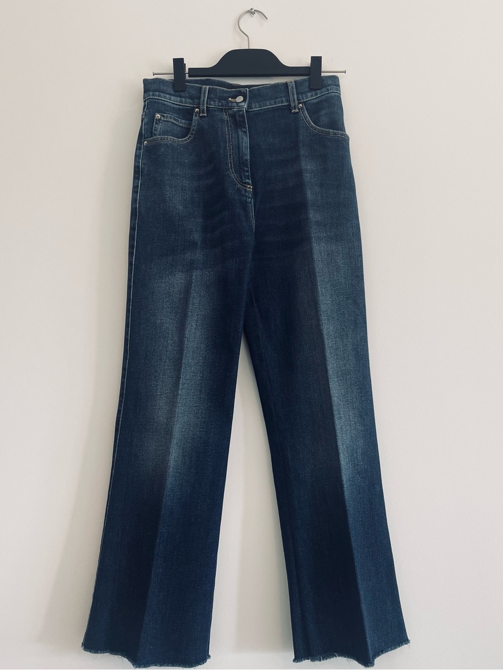 Fabiana Filippe High Waist Flared Jeans Indigo Blue Denim Size: 40 (IT)